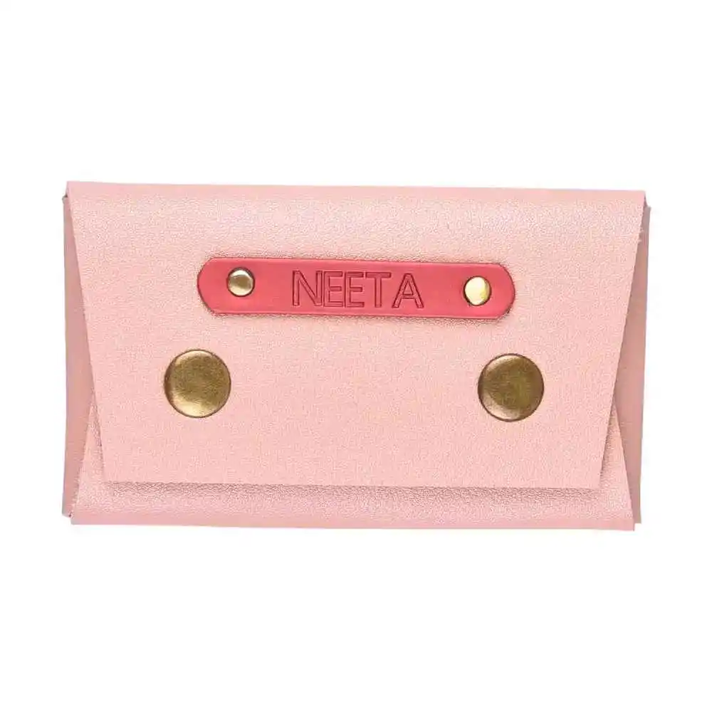 Personalized Vegan Leather Visiting Card Holder